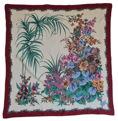 Pañuelo vintage, Gucci floral1