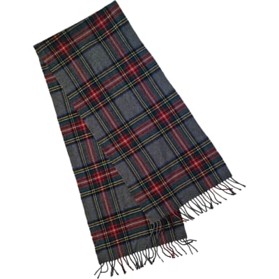 Bufanda vintage tartan gris1