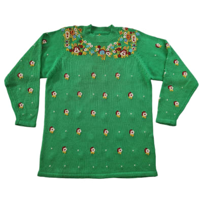 Sweater vintage flores1