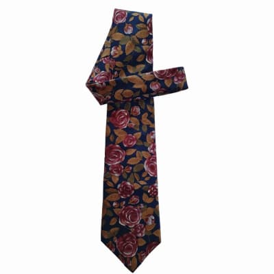 Corbata vintage rosas1