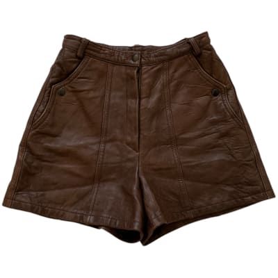 Short vintage cuero caramelo1