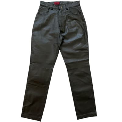 Pantalón vintage cuero negro1