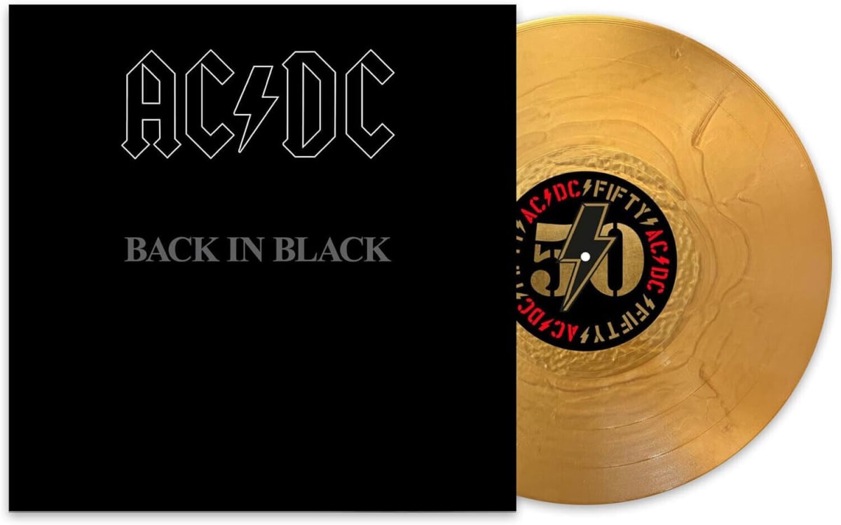 VINILO AC/DC/ BACK IN BLACK 50TH ANNIVERSARY GOLD VINYL 1LP | Plaza Musica