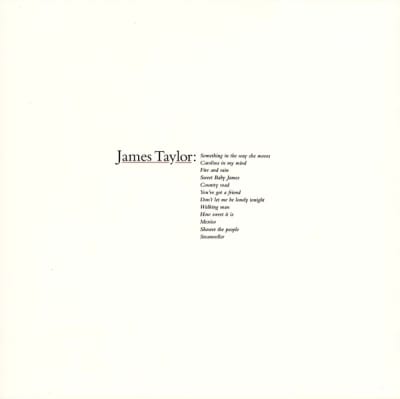 VINILO JAMES TAYLOR/ JAMES TAYLOR'S GREATEST HITS 1LP