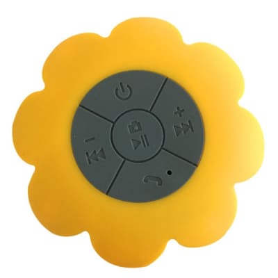 PARLANTE ZUENA/ BT DISE?O FLOR AMARILLO P/ DUCHA