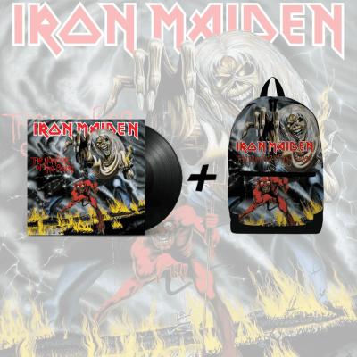 PACK VINILO IRON MAIDEN THE NUMBER OF THE BEST 1LP/ MOCHILA THE NUMBER  OF THE BEAST