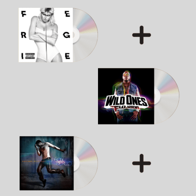 PACK CD FERGIE/ DOUBLE DUTCHESS 1CD + CD FLO RIDA WILD ONES 1CD + CD JASON DERULO FUTURE HISTORY 1CD