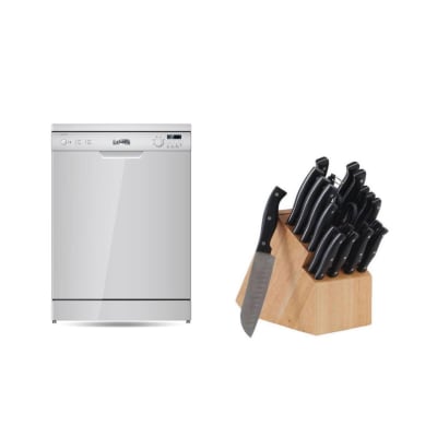 LAVAVAJILLA + BLOQUE DE CUCHILLO 22 OSTER/ PACK LINEA BLANCA MENAJE OS-BDW12WD +  70555.221