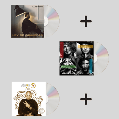 PACK CD LUIS FONSI/ LEY DE GRAVEDAD 1CD + CD PISO 21/ UBUNTU 1CD + CD SIE7E/ MUCHA COSA BUENA 1CD