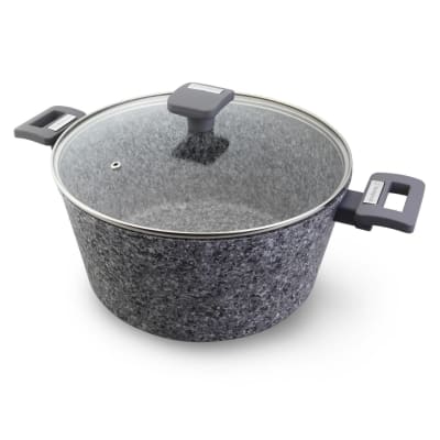 CACEROLA WH/ CON TAPA DE VIDRIO 28CM