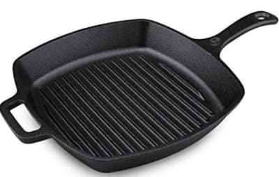 SARTÉN WH/ GRILL DE HIERRO FORJADO (26.5 CMS)
