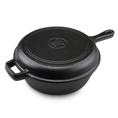 OLLA HOLANDESA WH/ CON TAPA SARTEN DE HIERRO FUNDIDO 2.8L