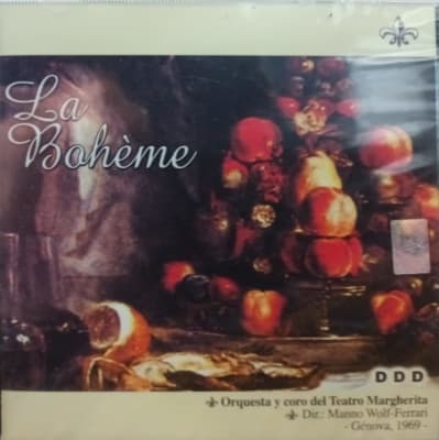 CD GIACOMO PUCCINI/ LA BOHEME ORQUESTA Y CORO DEL TEATRO MARGHERITA 1CD