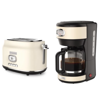 TOSTADOR + CAFETERA WH/ PACK RETRO WKTTB857WH + WKCMR621WH