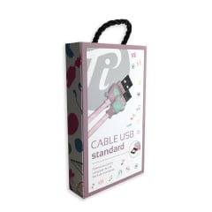 CABLE PI USB/ STANDAR INFANTIL PINK 1
