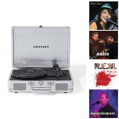TORNAMESA CROSLEY/ CRUISER DELUXE BT SILVER + 4LP EXCLUSIVOS 0