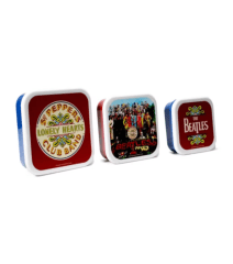 LUNCH BOX BEATLES - SNACK BOXES SET OF 3 - THE BEATLES (SGT. PEPPER) 0