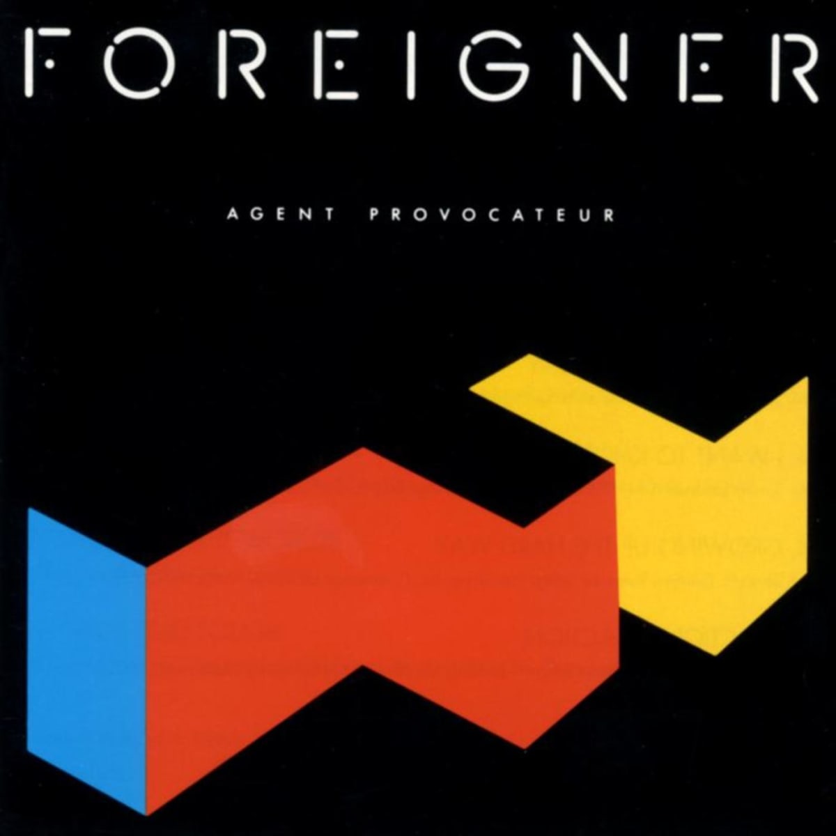 CD FOREIGNER/ AGENT PROVOCATEUR 1CD1
