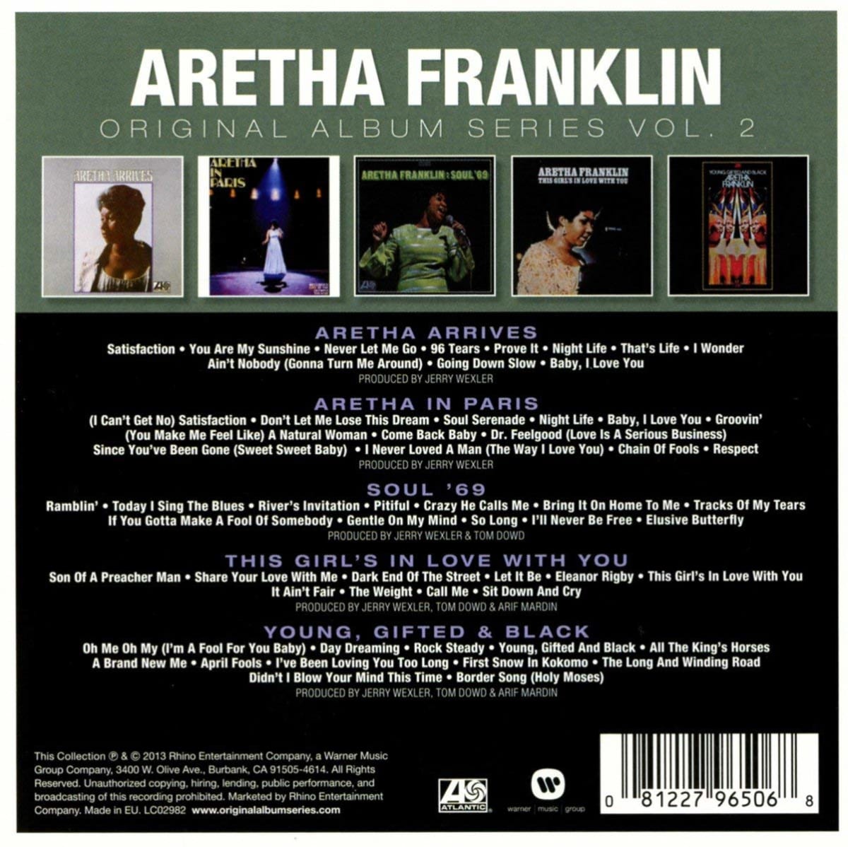 CD ARETHA FRANKLIN / ORIGINAL ALBUM SERIES VOL.2 5CD2