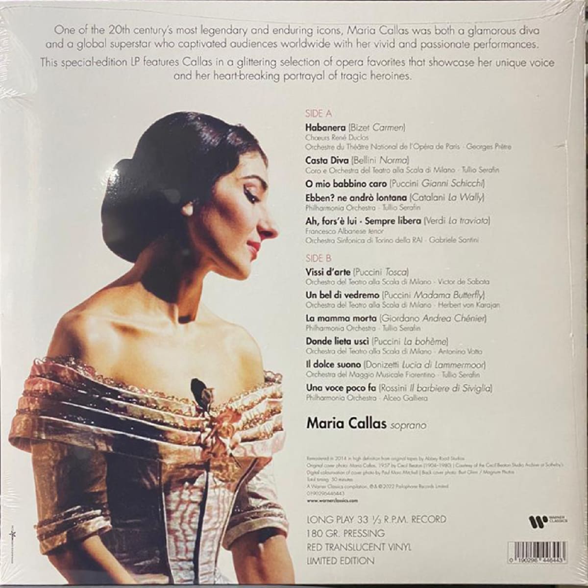 VINILO MARIA CALLAS/ PURE (Red Translucent) 1LP2