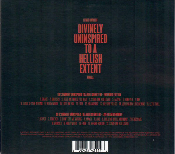 CD LEWIS CAPALDI/ DIVINELY UNINSPIRED TO A HELLISH EXTENT: FINALE 2CD1
