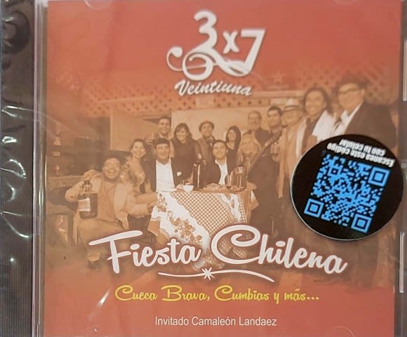 CD 3X7 VEINTIUNA/ FISTA CHILENA CUECA BRAVA, CUMBIAS Y MAS... 1CD1