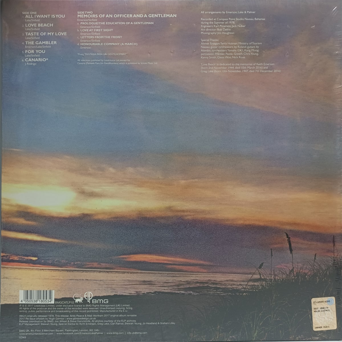VINILO EMERSON LAKE & PALMER/ LOVE BEACH 1LP2