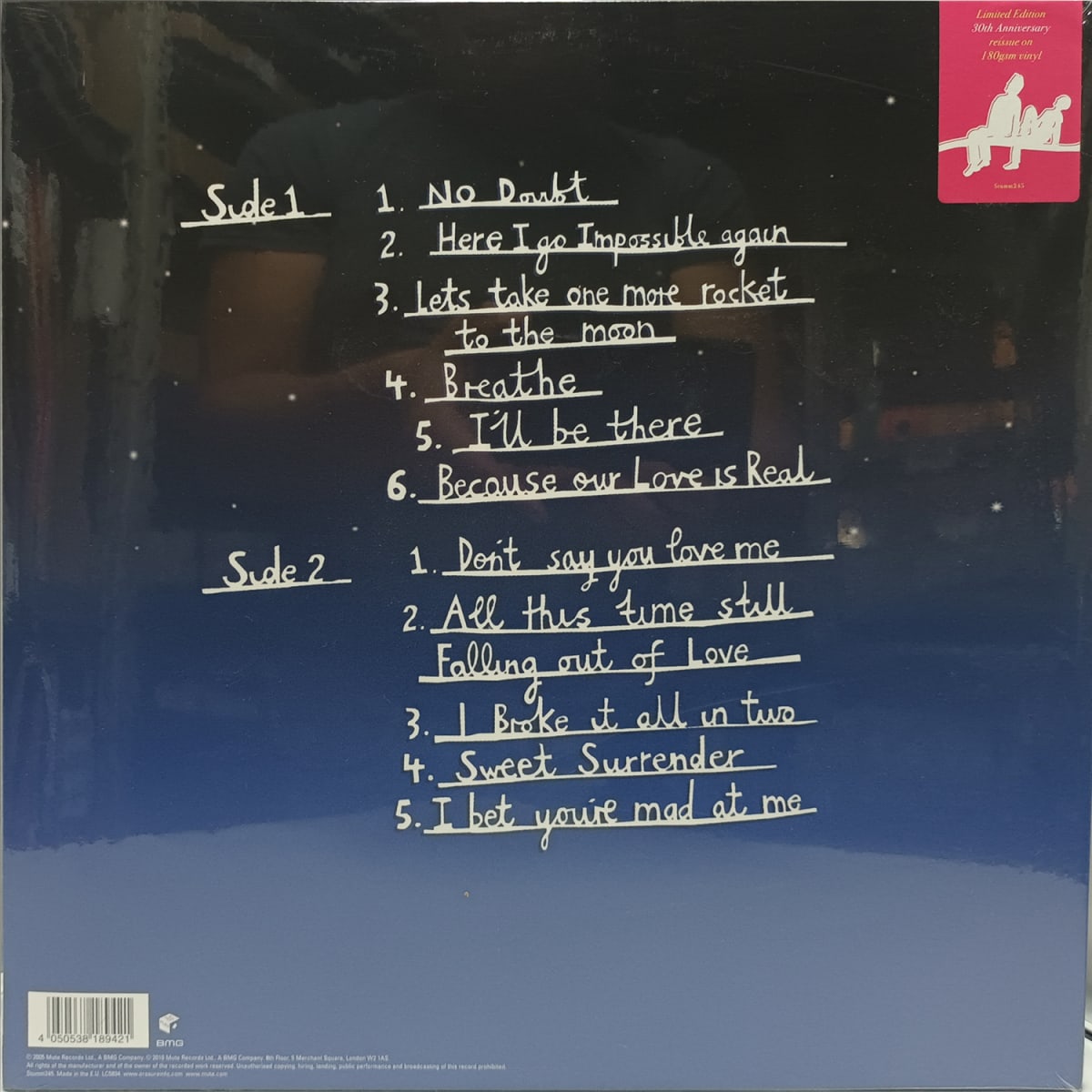 VINILO ERASURE/ NIGHTBIRD 1LP2