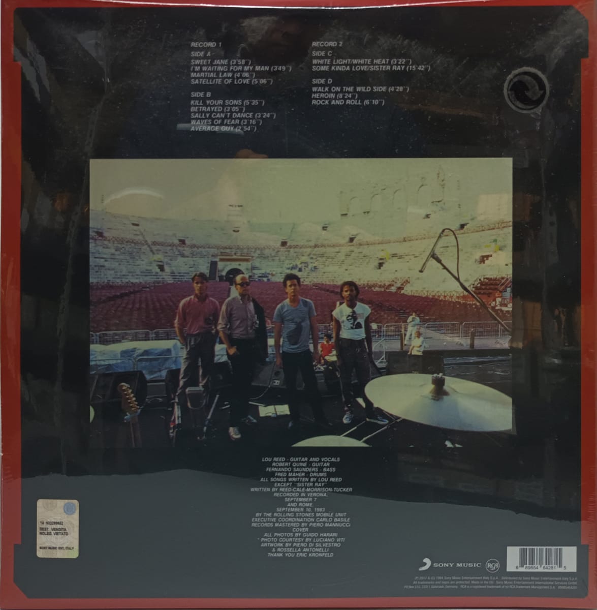 VINILO LOU REED/ LIVE IN ITALY 2LP2