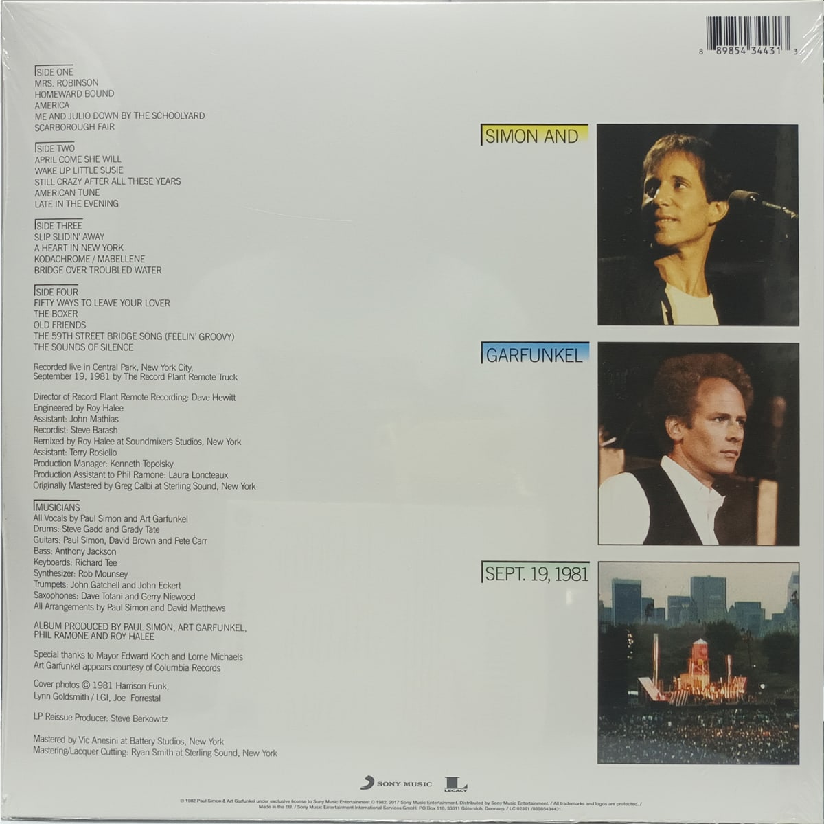 VINILO SIMON & GARFUNKEL/ THE CONCERT IN CENTRAL PARK - LIVE 2LP2