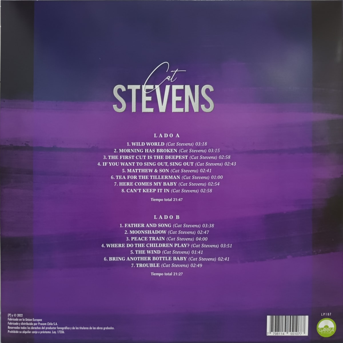 VINILO CAT STEVENS/ GRANDES CANCIONES 1LP2