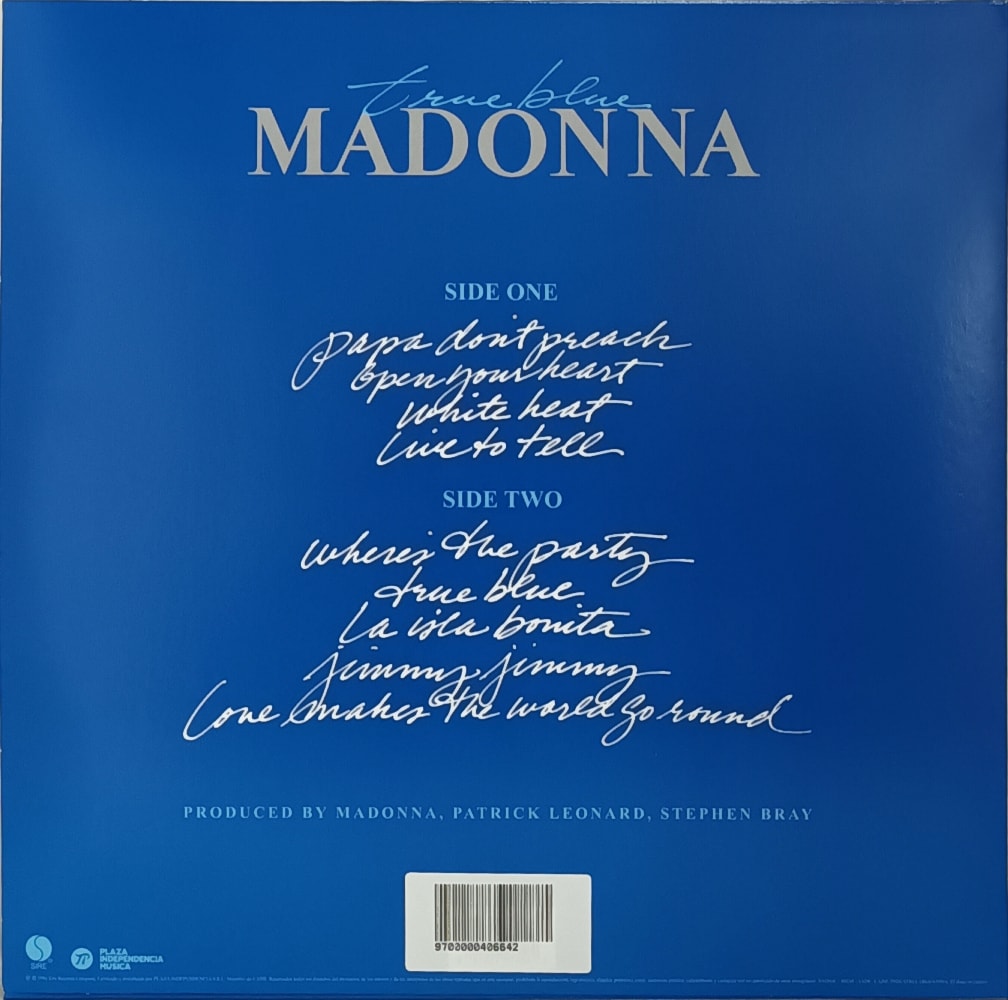 VINILO MADONN A/ TRUE BLUE 1LP2