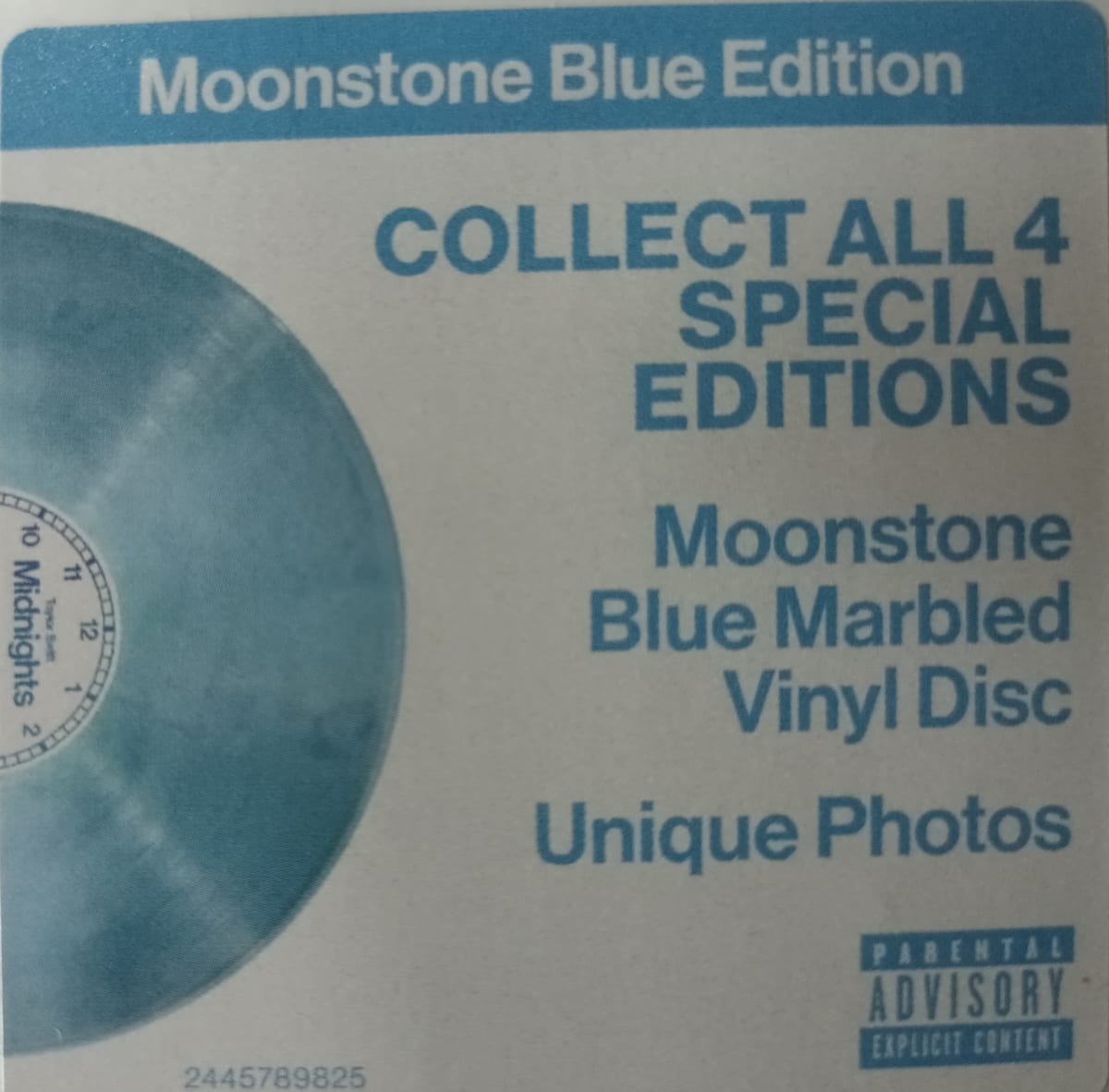 VINILO  TAYLOR SWIFT/ MIDNIGHTS  MOONSTONE BLUE VINYL  1LP1