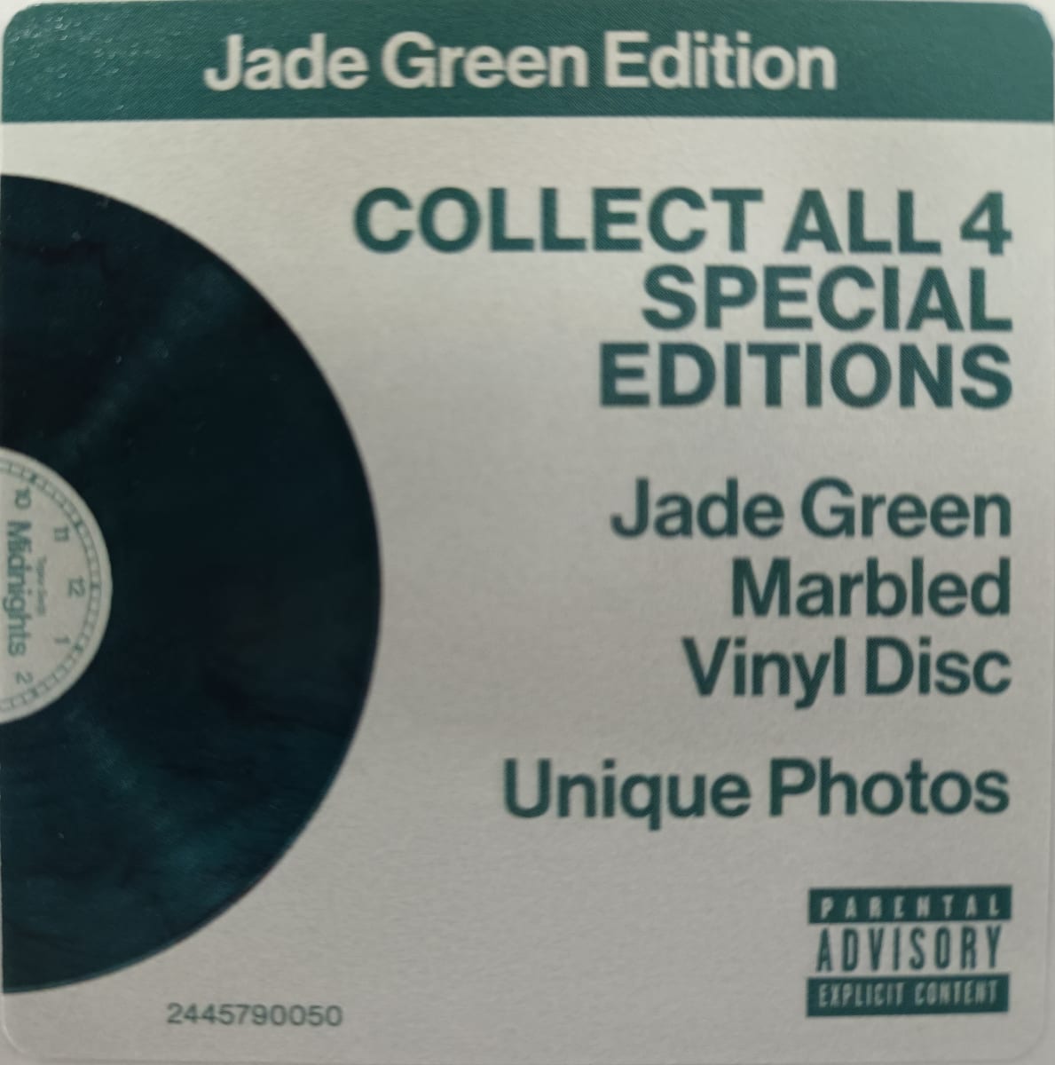 VINILO  TAYLOR SWIFT/ MIDNIGHTS  JADE GREEN VINYL  1LP3