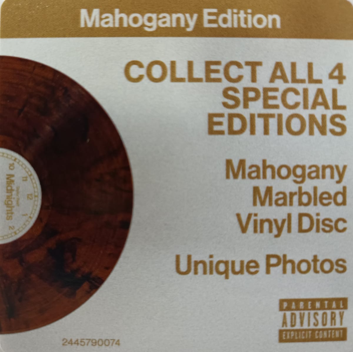 VINILO  TAYLOR SWIFT/ MIDNIGHTS  MAHOGANY VINYL  1LP2