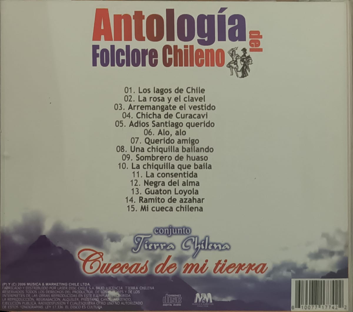 CD CONJUNTO TIERRA CHILENA/ CUECAS DE MI TIERRA 1CD2