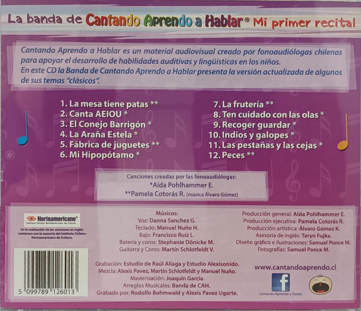 CD CANTANDO APRENDO A HABLAR/ LA BANDA MI PRIMER RECITAL VOL 2 1CD2