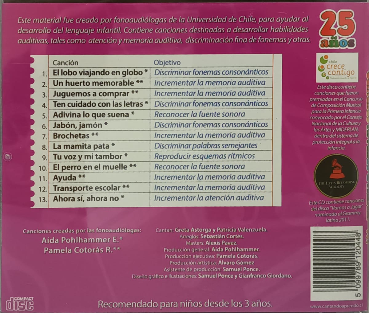CD CANTANDO APRENDO A HABLAR/ TEN CUIDADO CON LAS LETRAS 1CD1