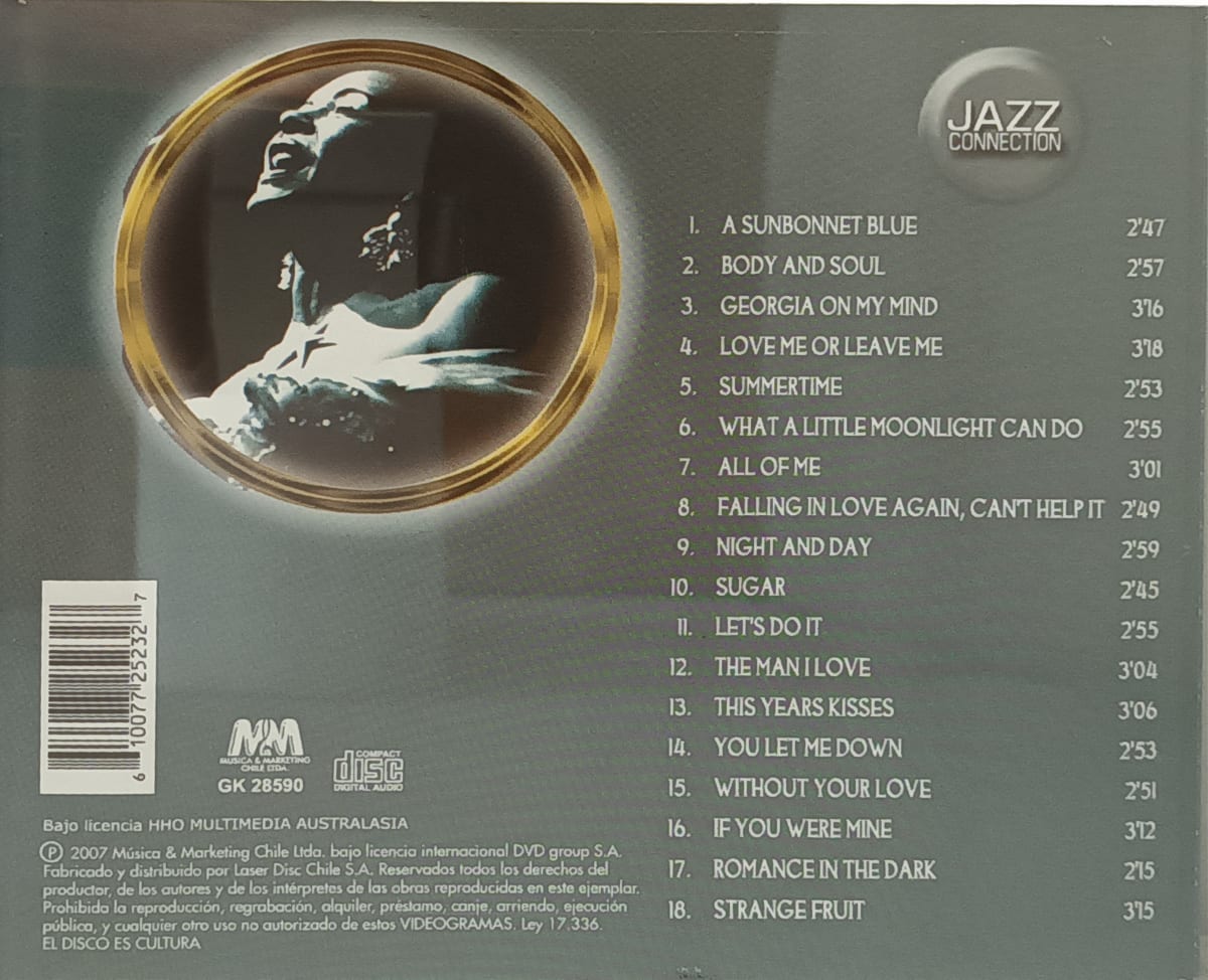 CD BILLIE HOLIDAY/ JAZZ CONNECTION 1CD2