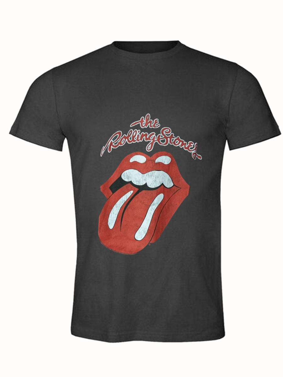 POLERA ROLLING STONES/ VINTAGE TONGUE AMPLIFIED VINTAGE CHARCOAL XX LARGE T SHIRT1