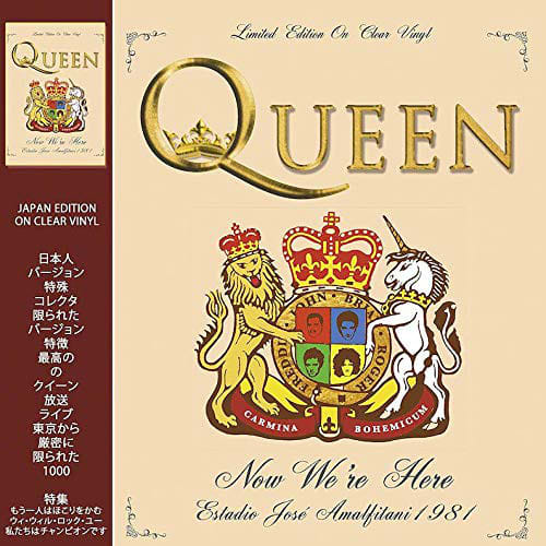 VINILO QUEEN/ NOW WE´RE HERE-ESTADIO JOSE AMALFITANI 1981 (CLEAR VINYL)  1LP1