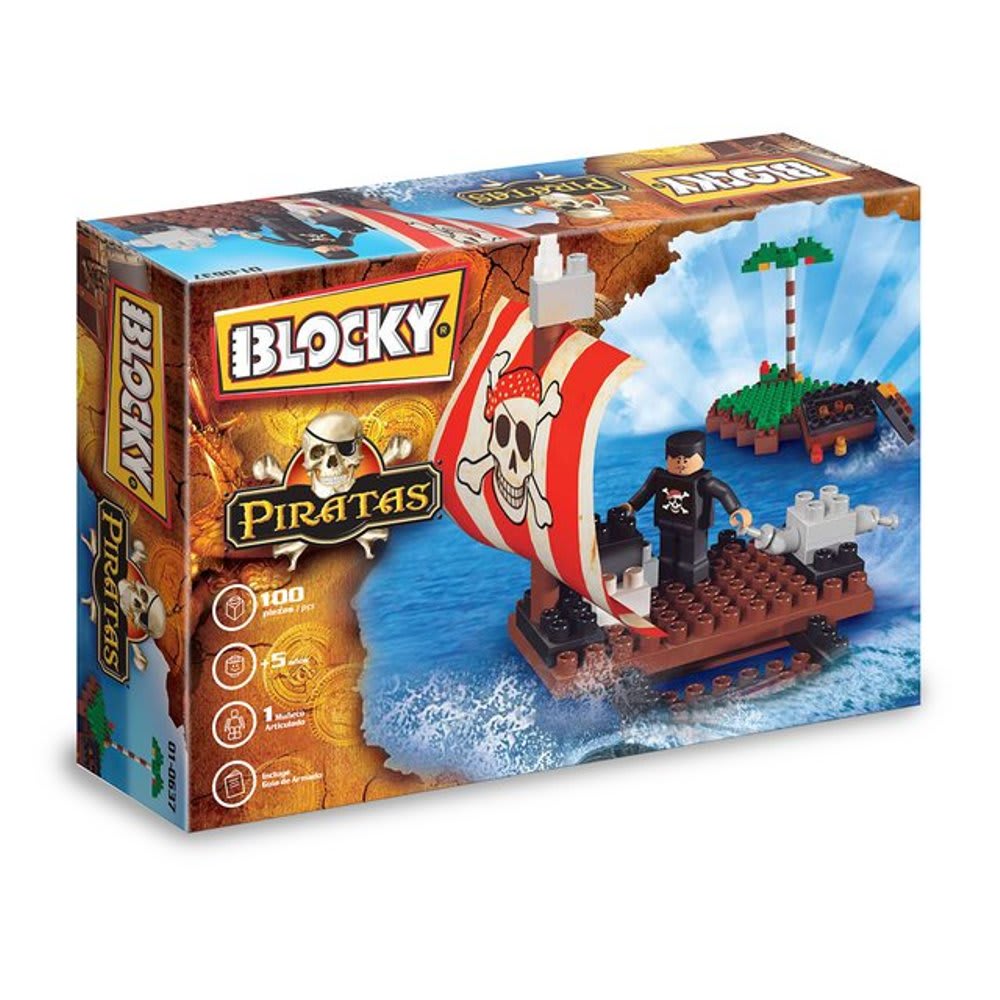 BLOCKY BALSA PIRATAS / 100 PIEZAS1