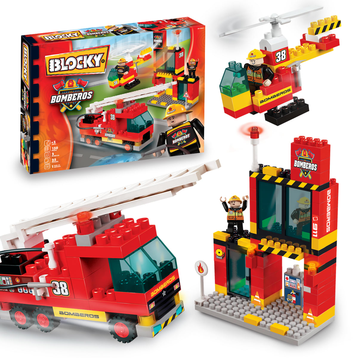 BLOCKY BOMBEROS 2 / 150 PIEZAS2