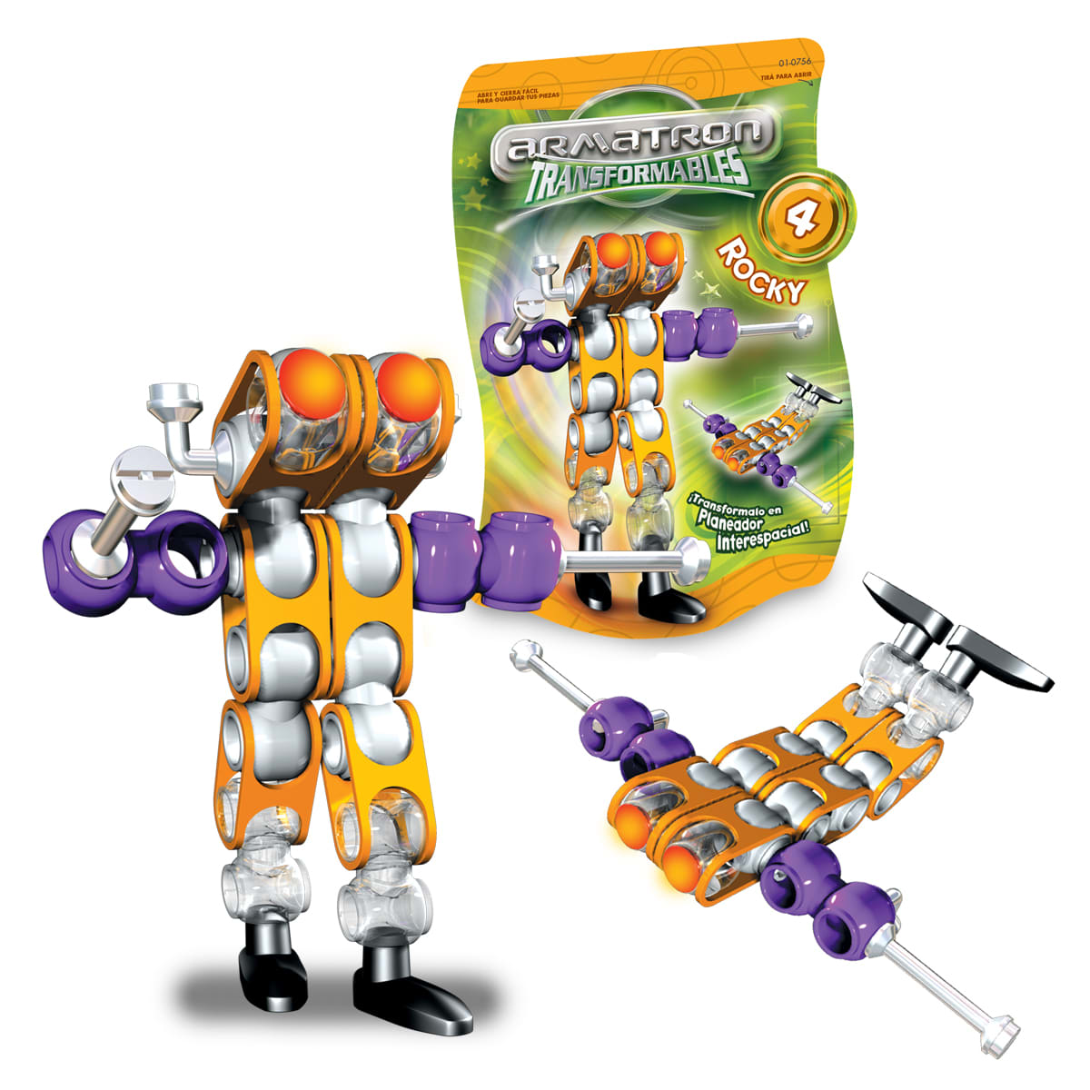 ARMATRON TRANSFORMABLES 4 - ROCKY / 25 PIEZAS2