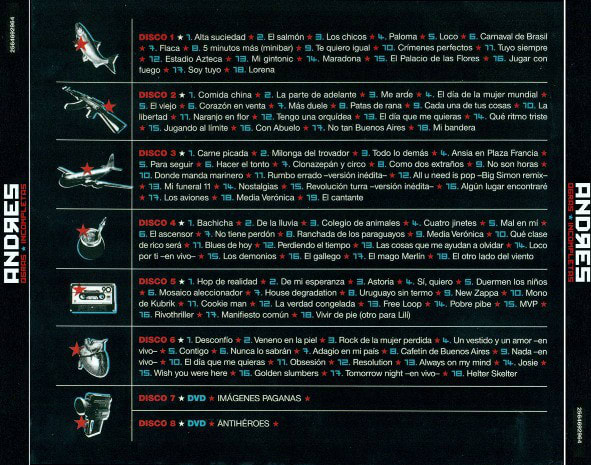 CD ANDRES CALAMARO/ OBRAS INCOMPLETAS BOX SET 8 (6CD+2DVD)2