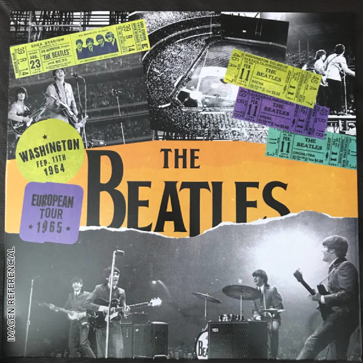 VINILO THE BEATLES/ LIVE IN WASHINGYON 1964 AN EUROPEAN TOUR 1965 1LP1