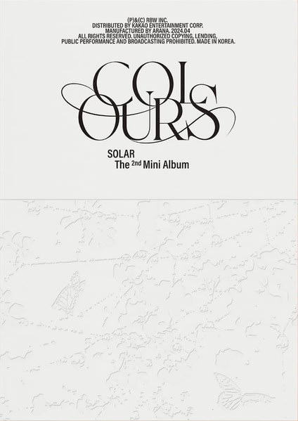 CD SOLAR/ COLOURS - VERSION PELATTE (2ND MINI ALBUM) 1CD1
