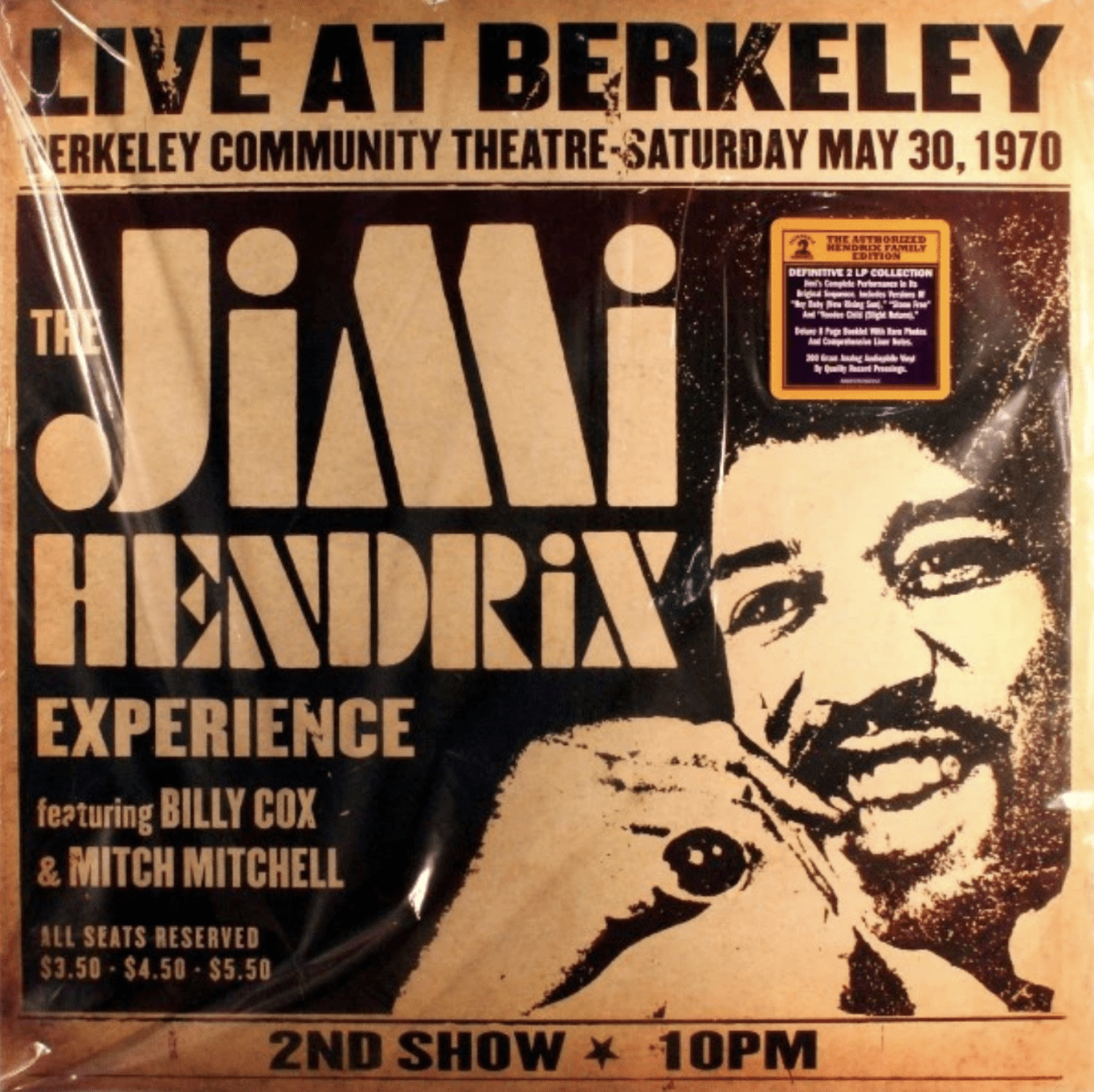 VINILO JIMI HENDRIX EXPERIENCE/ LIVE AT BERKELEY 2LP1