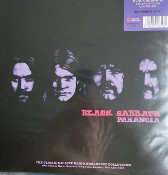 VINILO BLACK SABBATH/ PARANOIA (BBC SUNDAY SHOW. LONDON 1970) (PINK/BLACK SPLATTER VINYL) 1LP1