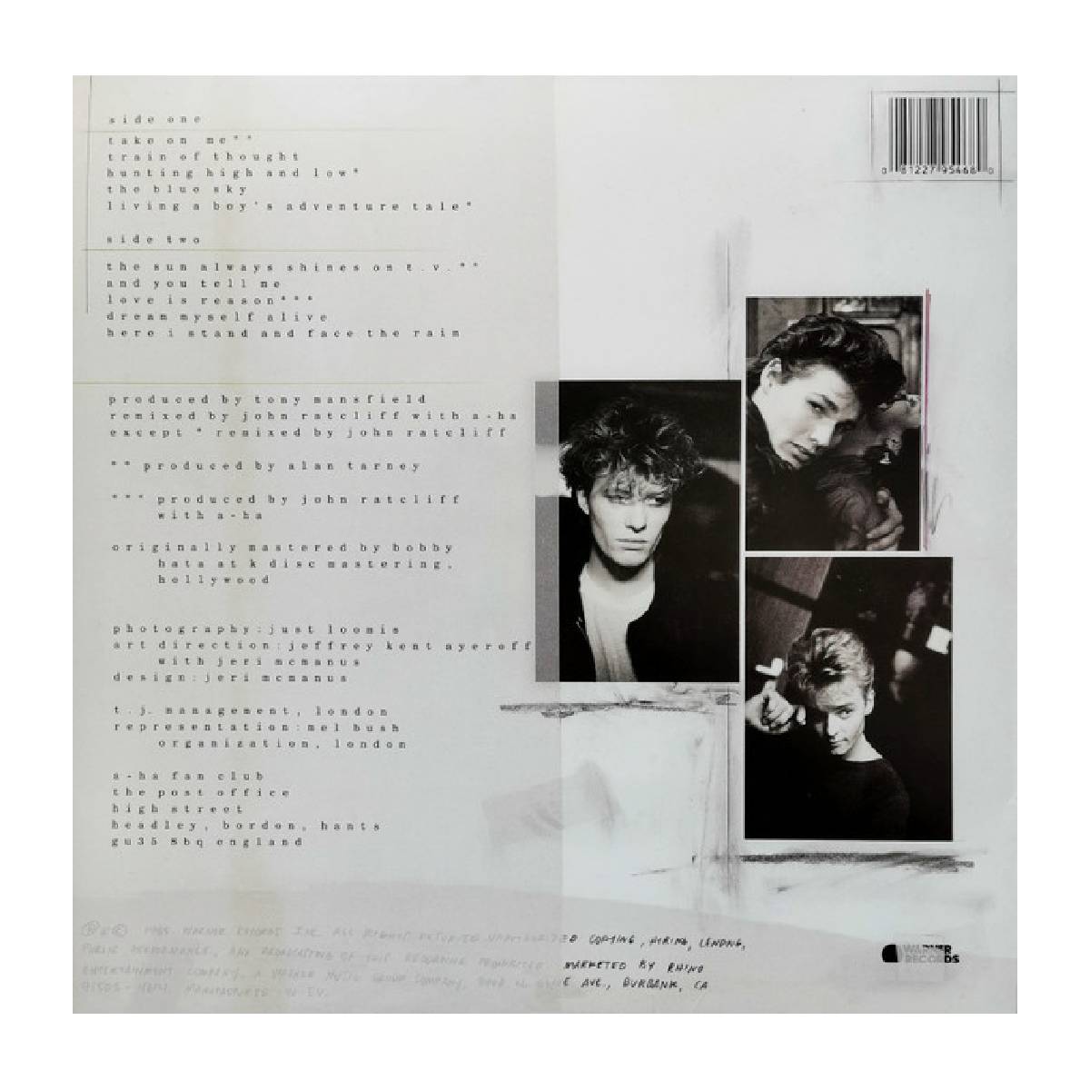 VINILO A-HA / HUNTING HIGH AND LOW 1LP2